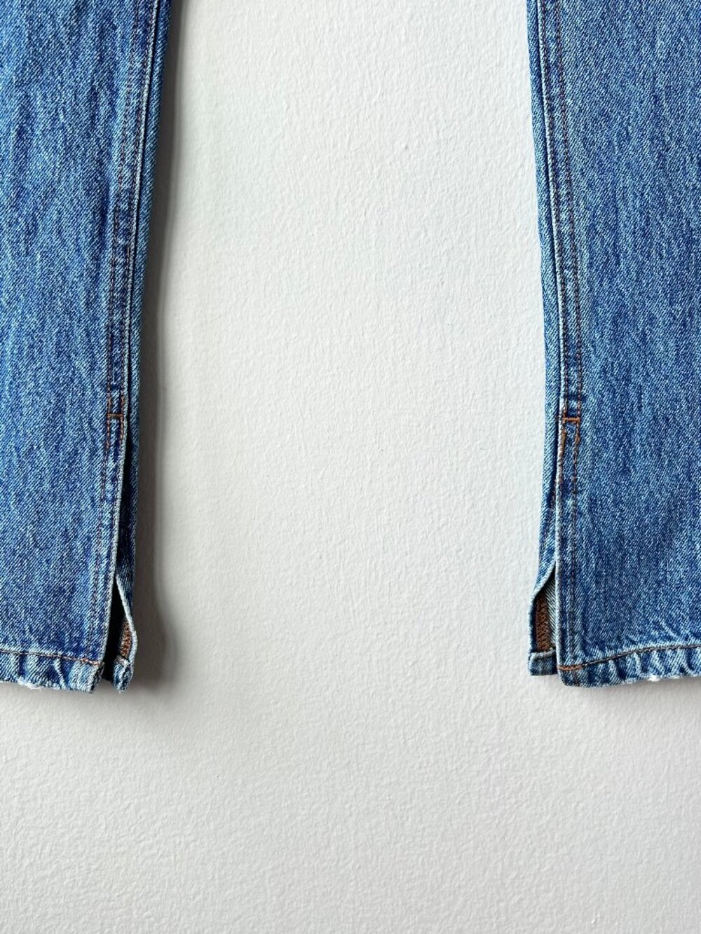 SER.O.YA LAFAYETTE Slim Straight Leg Low Tide Jeans Size W24 L34 Slit Hem - Picture 10 of 15